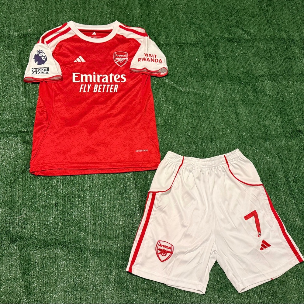 Bukayo Saka #7 Arsenal Home Kids Jersey 25/26 - Picture 2 of 3